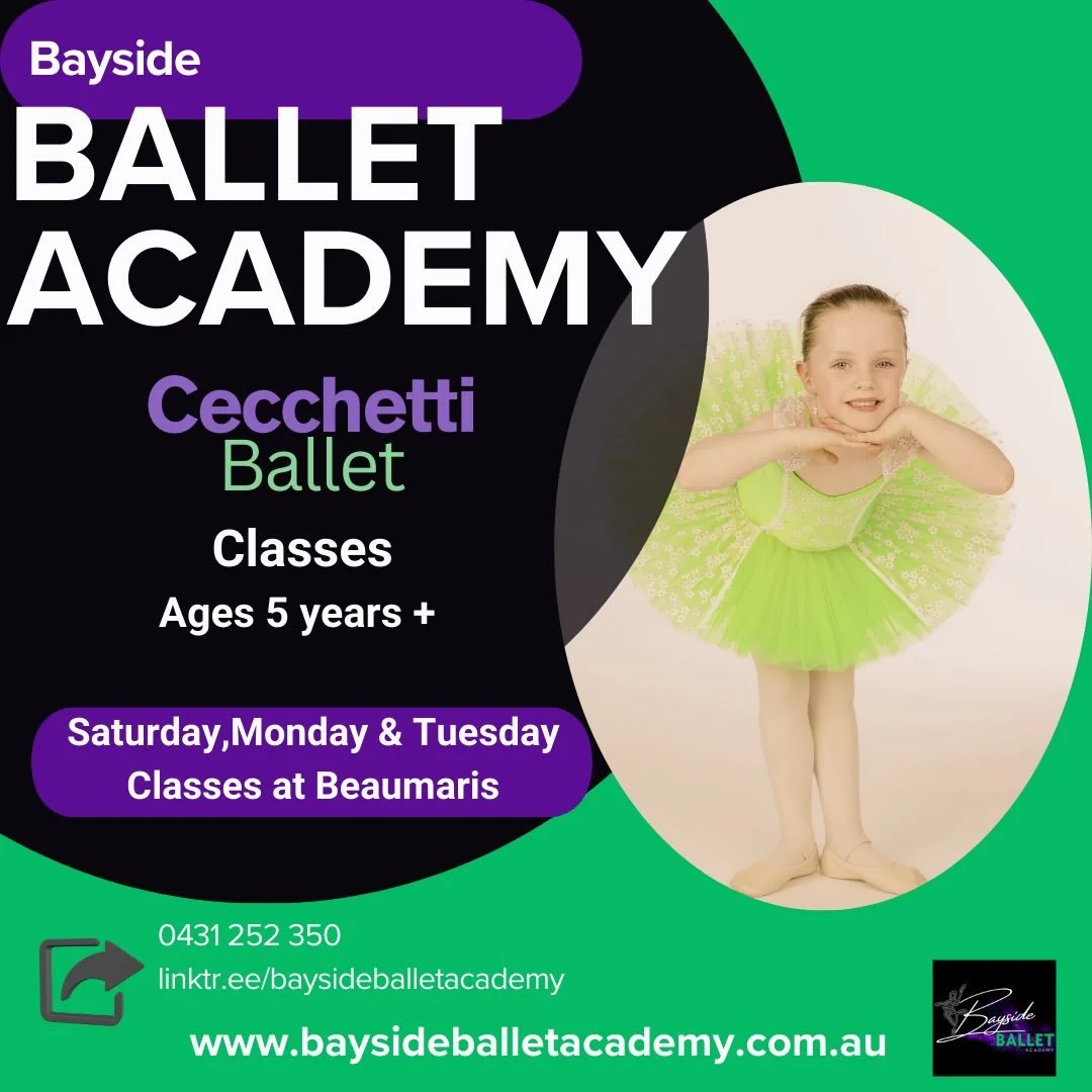 Join our wonderful ballet classes @baysideballetacademy in 2026. 💜💚🖤
Teaching not only the Cecchetti Method of Ballet but also the RAD Silver Swans program for Adults.
Find your ballet happy place and be a part of our BBA family in Beaumaris.
.
.
