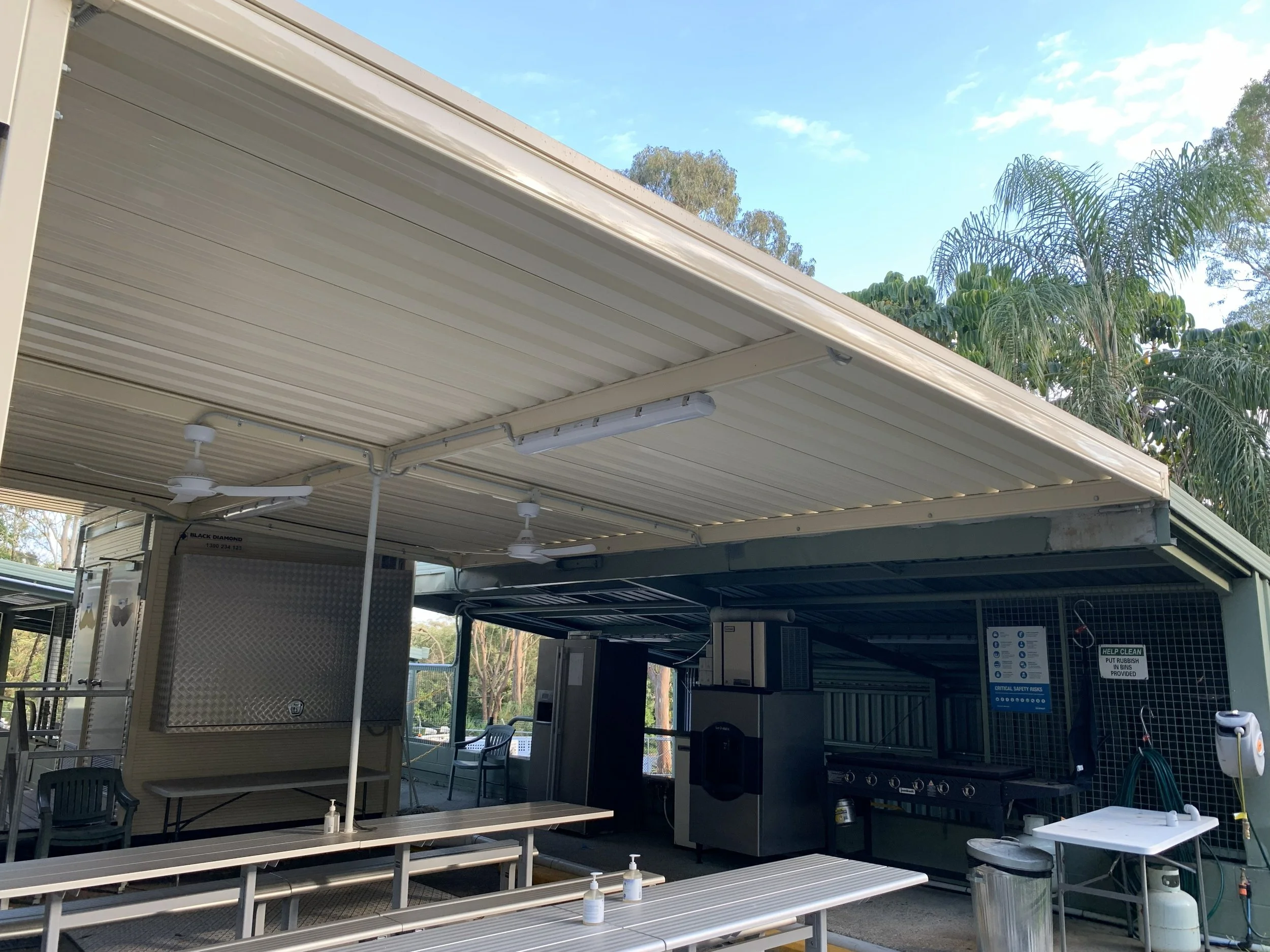 Single skin roof for GCCC Water at Reedy creek