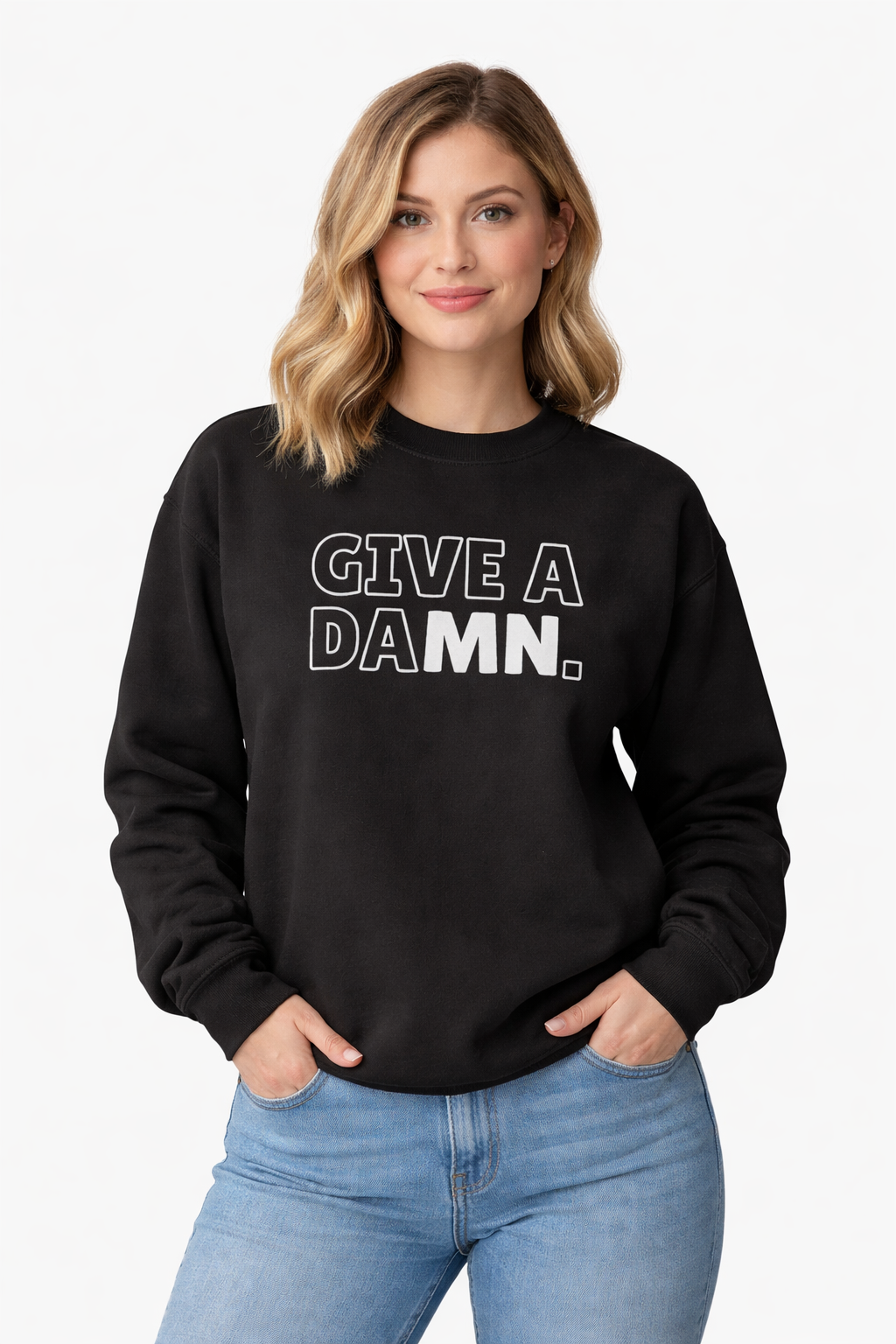 Give a Damn Shirt | Bold Statement Sweatshirt | Minimalist Activism Tee | Social Awareness Shirt | Unisex Crewneck | Gift Idea