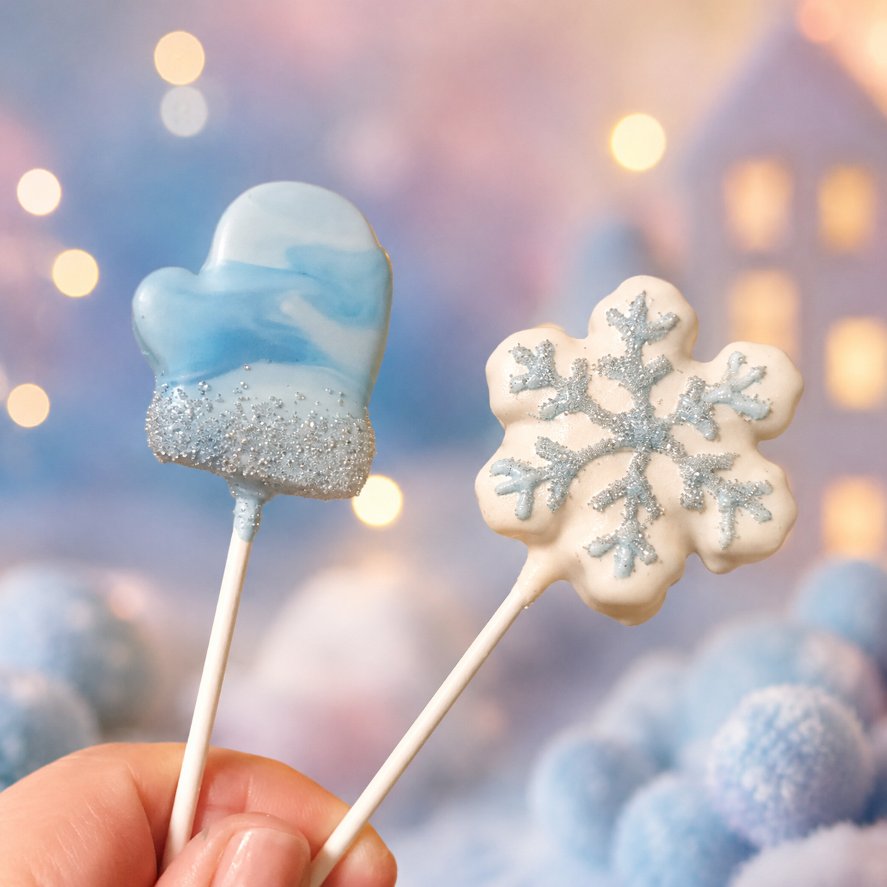 Snow Flake and Mitten Cake Pops - Dozen