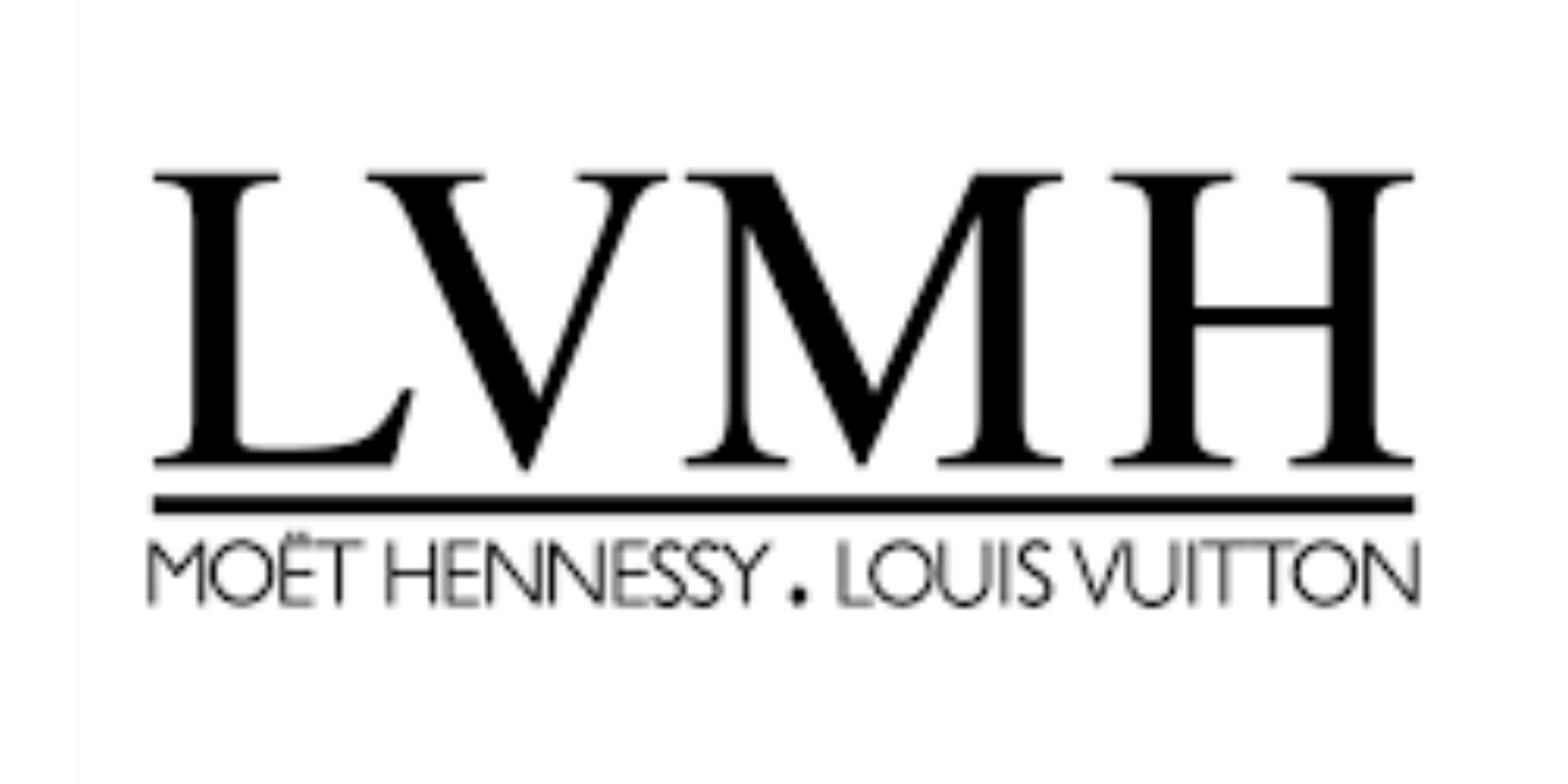  LVMH and smaller text Moët Hennessy Louis Vuitton below.