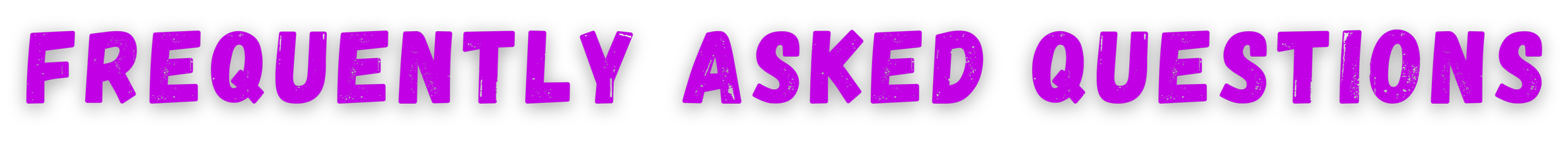Text that reads "Frequently Asked Questions" in purple letters on a black background.