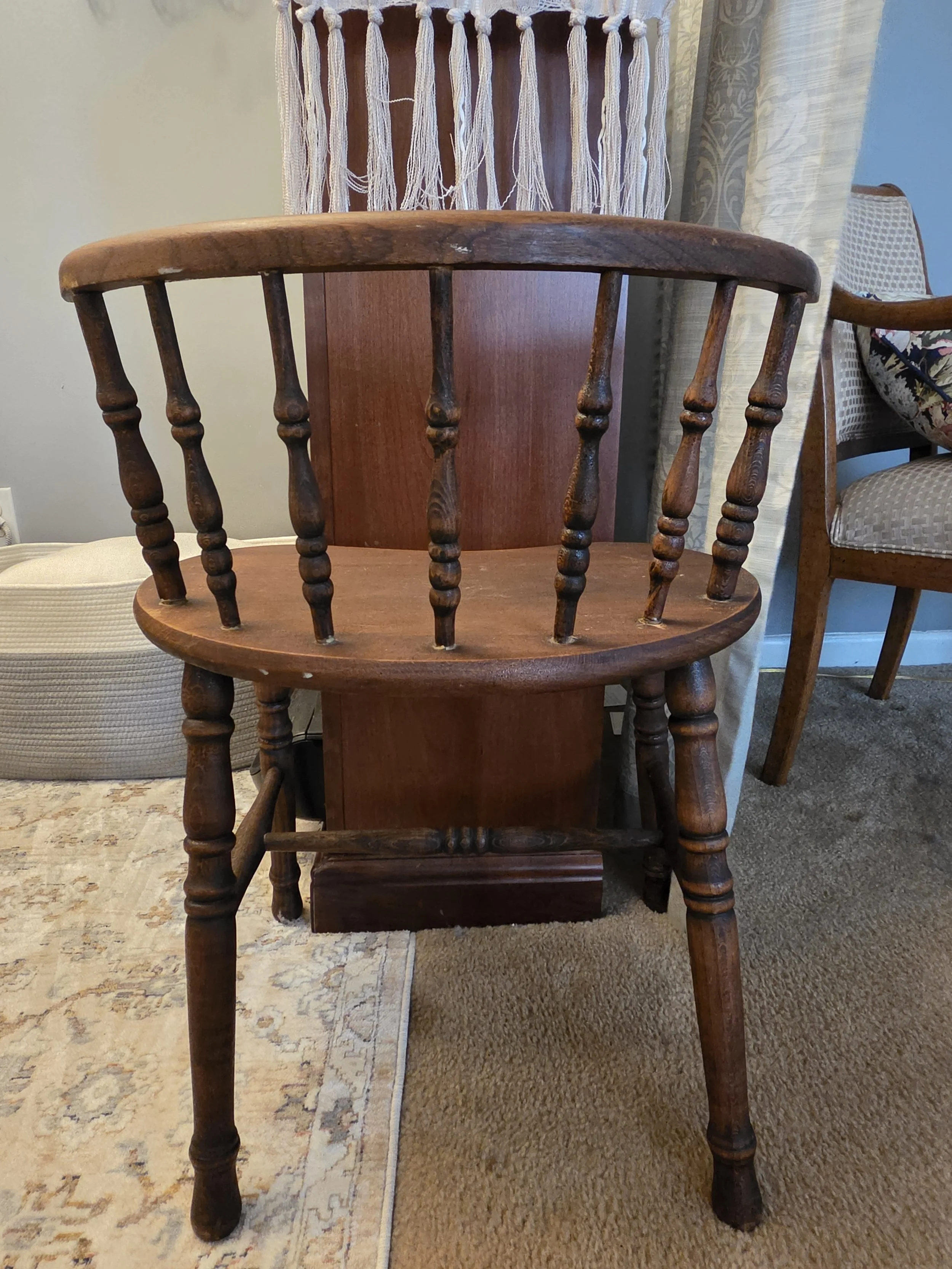 Back of Windsor Wooden Chair