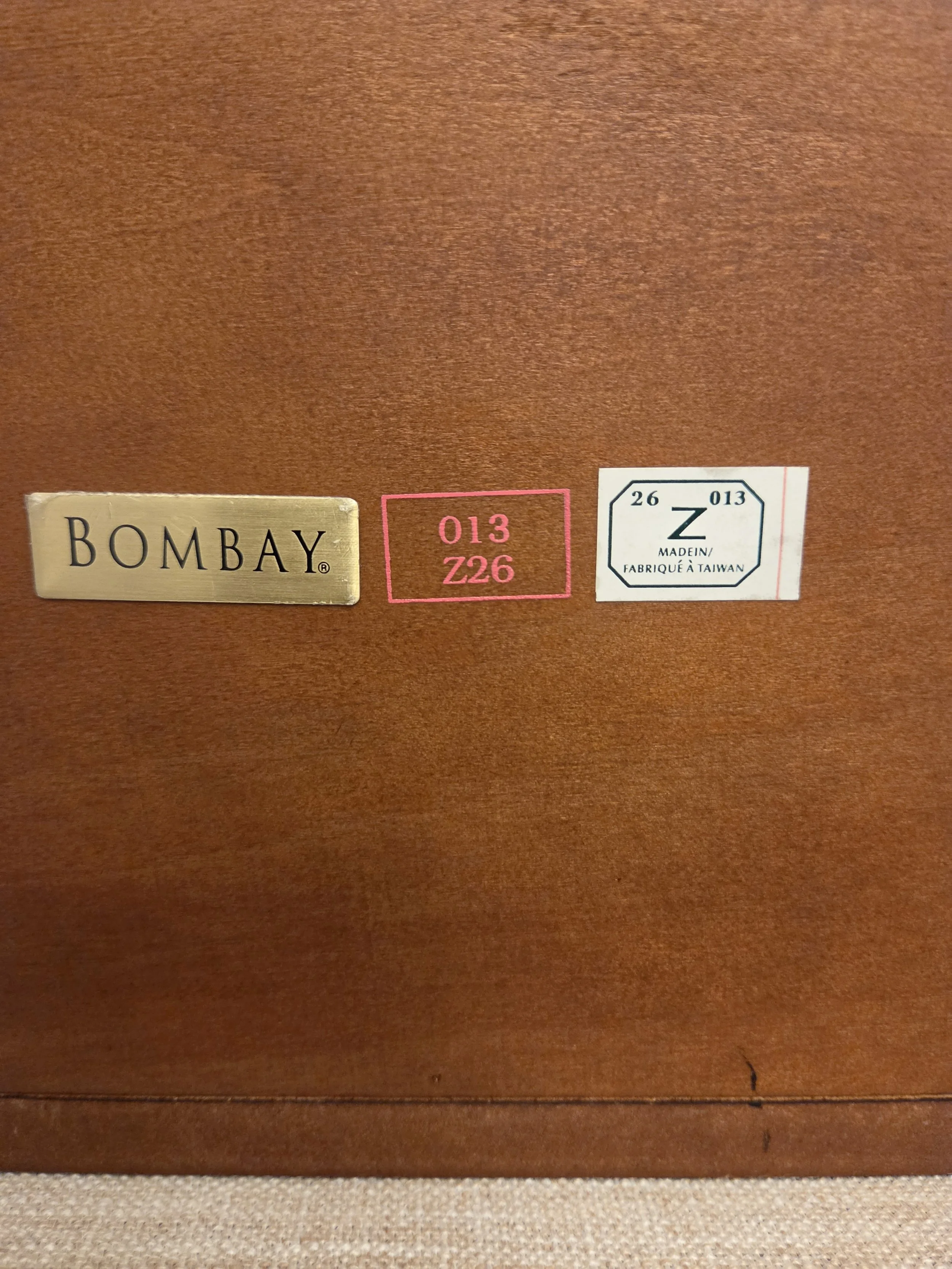 Bombay Wooden Decorative Storage Chest with Brass Accents & Lock