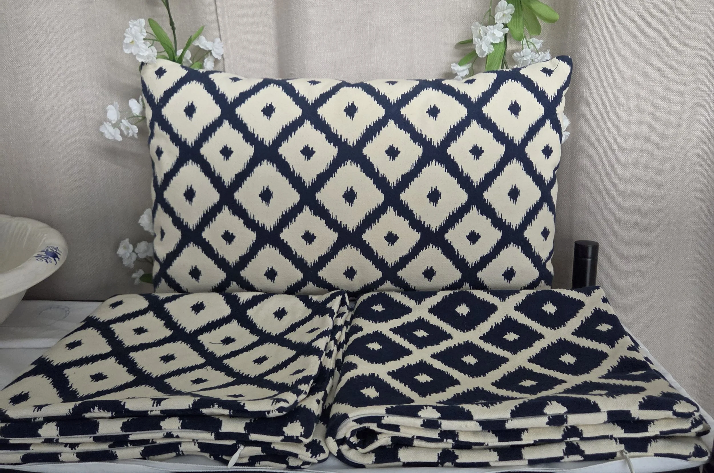 Diamond Print Pillow Covers - Set