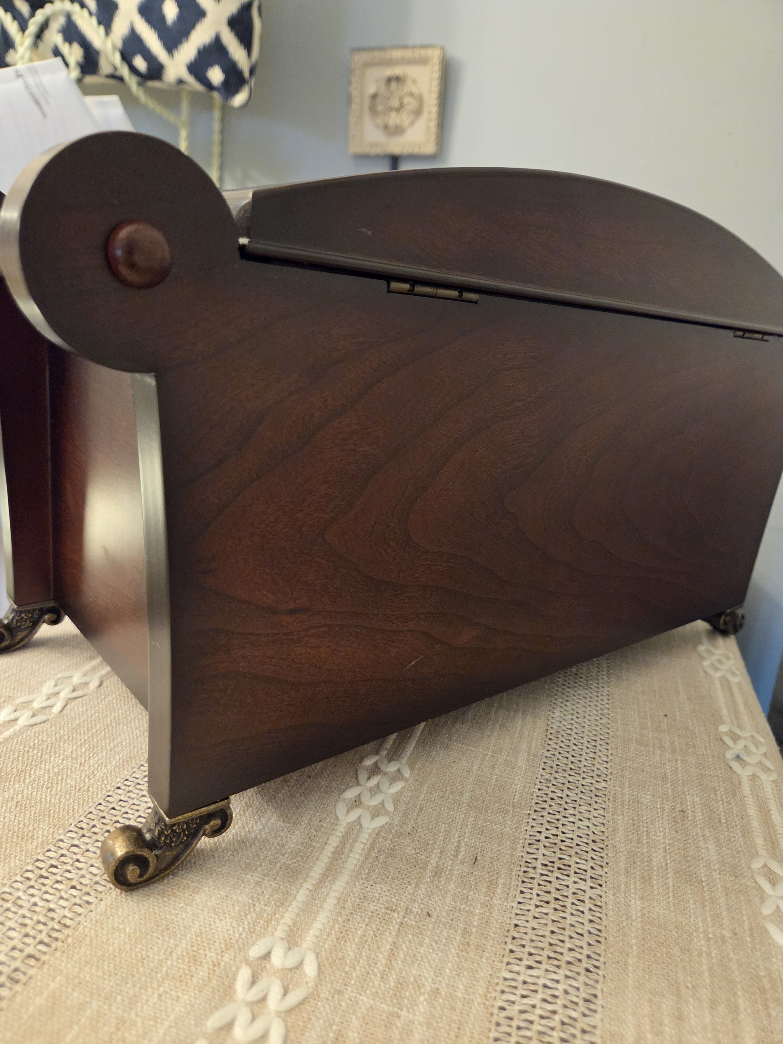 Bombay Wooden Decorative Storage Chest with Brass Accents & Lock