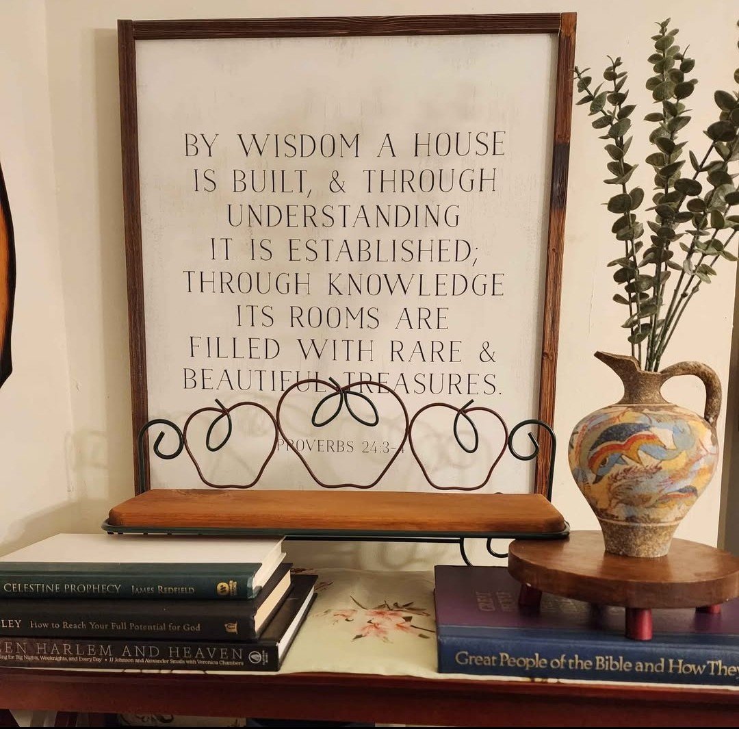 Vintage Metal and Wooden Wall Shelf