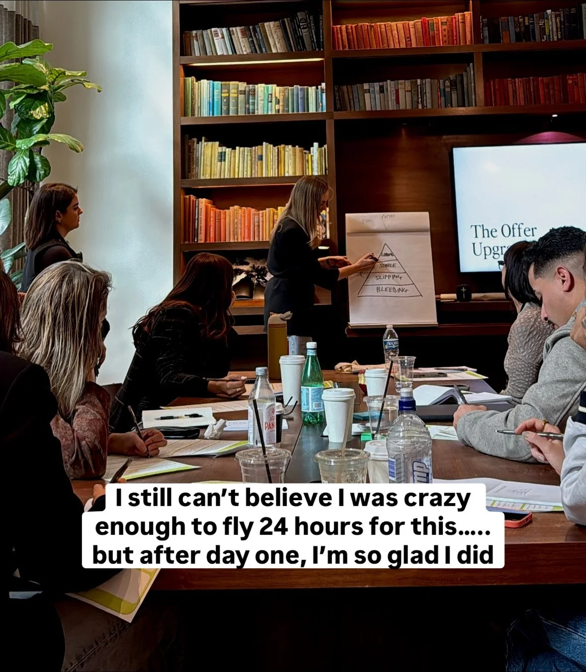 I&rsquo;m only halfway through what is already a transformative two days, and my brain has been blown.

I am sat in a NYC boardroom full of business owners and creatives in a coaching container where I&rsquo;m learning how to scale. If I could write 
