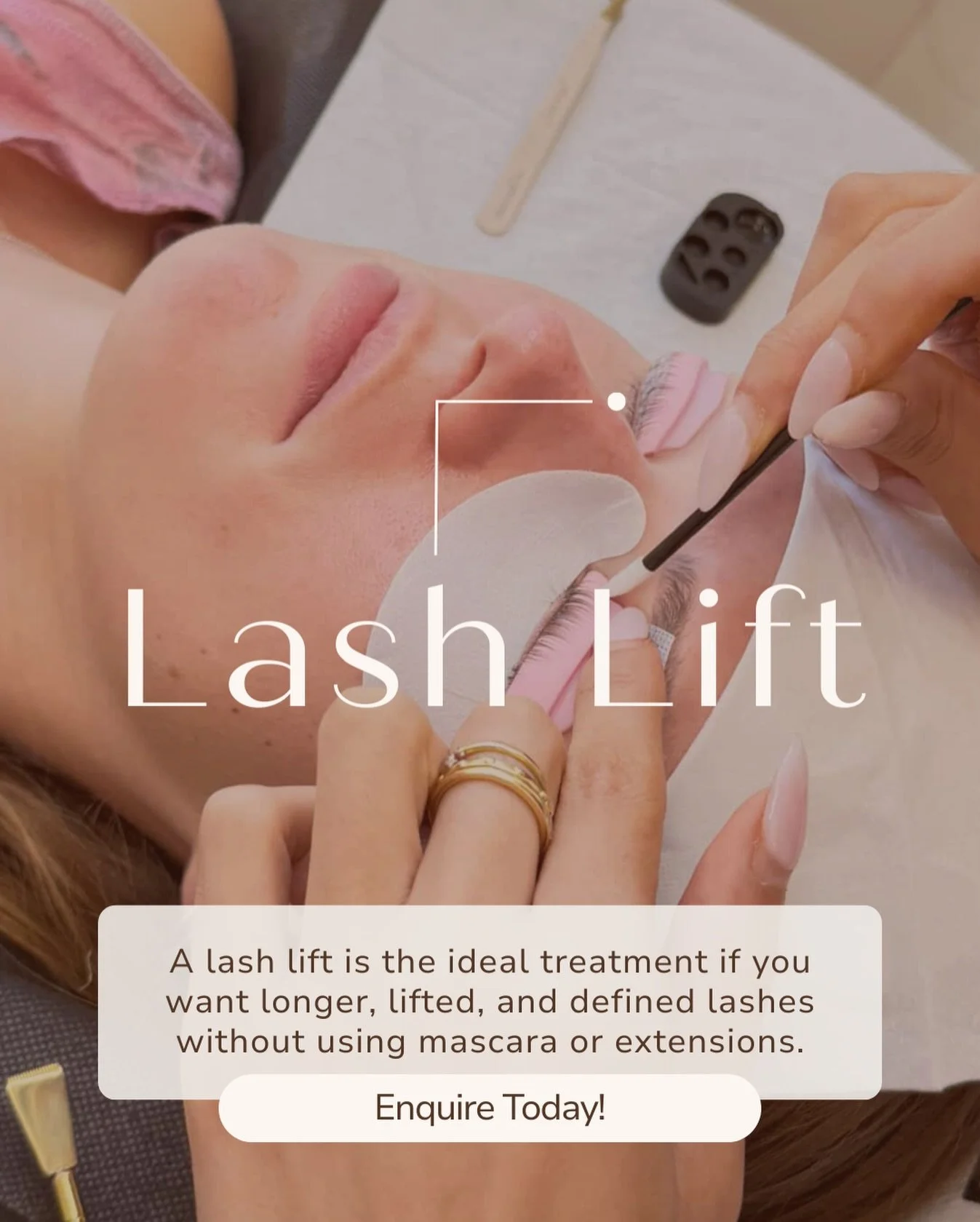 ✨ Lash Lift: Your Natural Lashes, Elevated!

Say goodbye to lash curlers and daily mascara. A lash lift is a gentle treatment that reshapes your natural lashes from the root, giving you a long‑lasting curl and a wide‑awake, lifted look.

Add a tint a