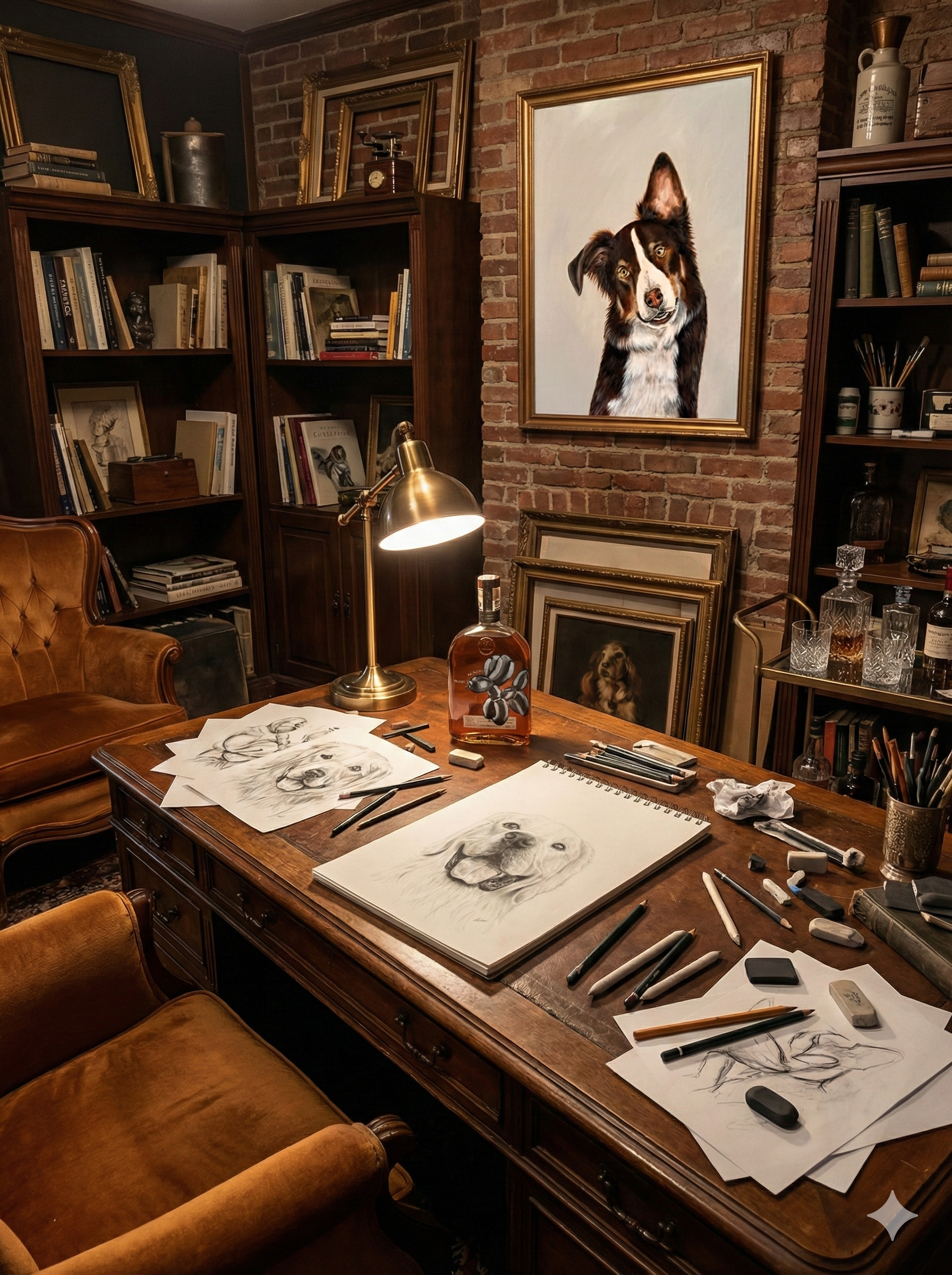 Custom Pet Acrylic Portrait Painting