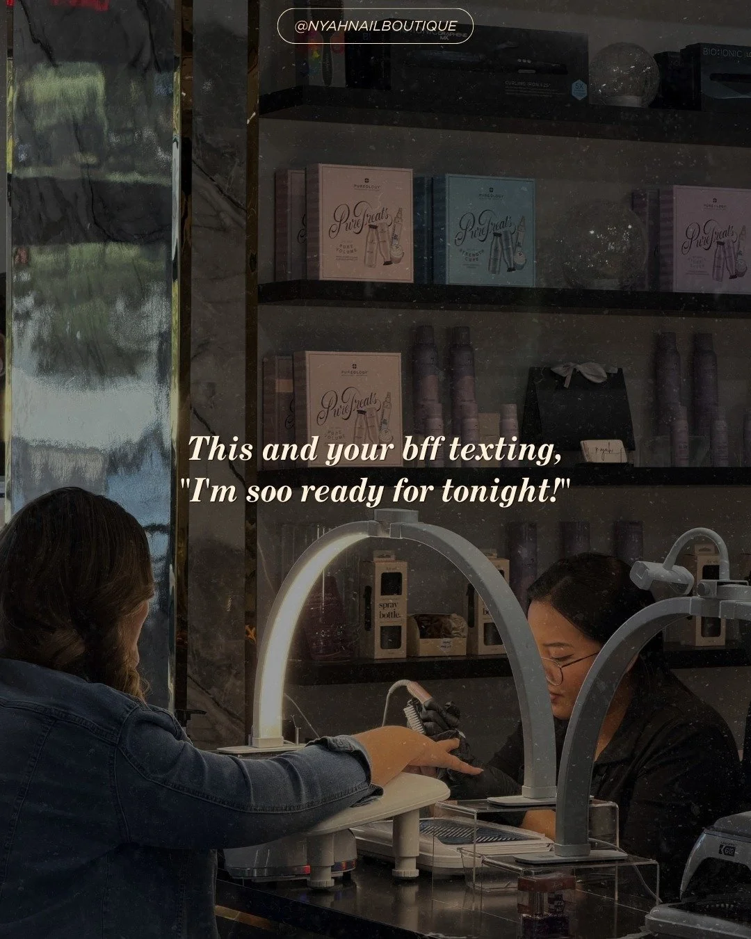 This is what your glow-up day at NYAH really feels like:

✨ No one rushing you&mdash;you can fully unwind and enjoy the moment
✨ Conversations that feel easy, comfortable, and judgment-free
✨ A quiet escape that feels like time set aside just for you