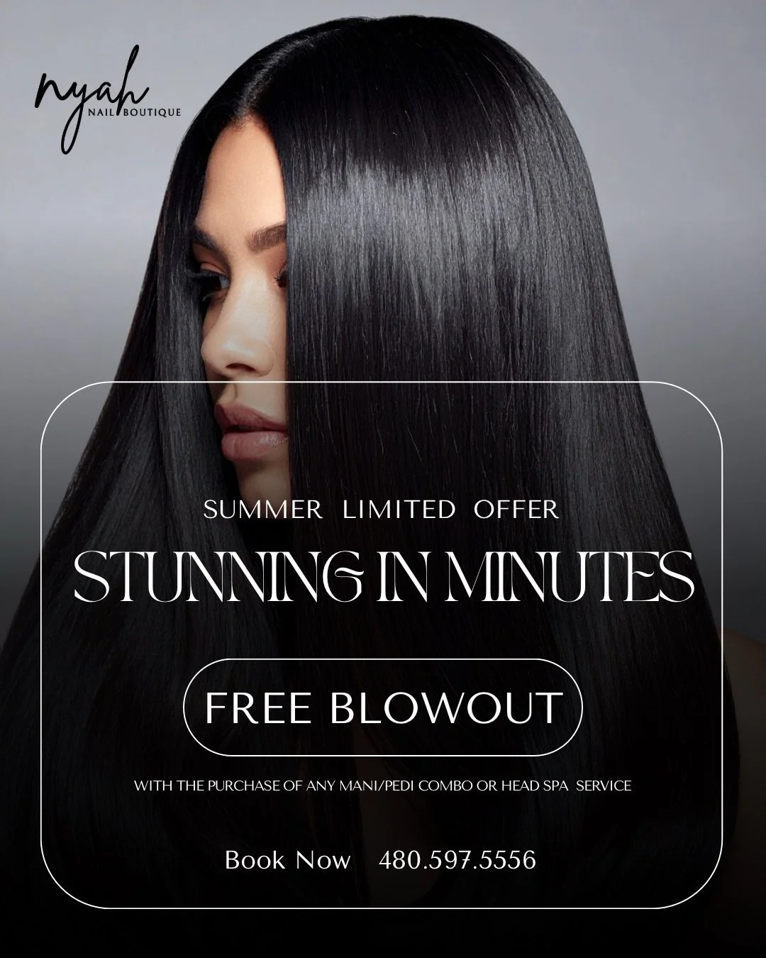 For a limited time, enjoy a FREE blowout when you book a mani/pedi OR a head spa service! 🧖&zwj;♀️ Book online or call 📞(480)597-5556
#blowout #nails #headspa #scottsdaleaz #manipedi