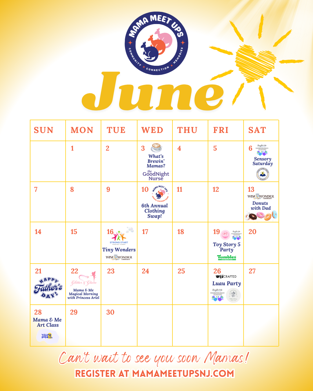 June 2026 Mama Meet Ups Events