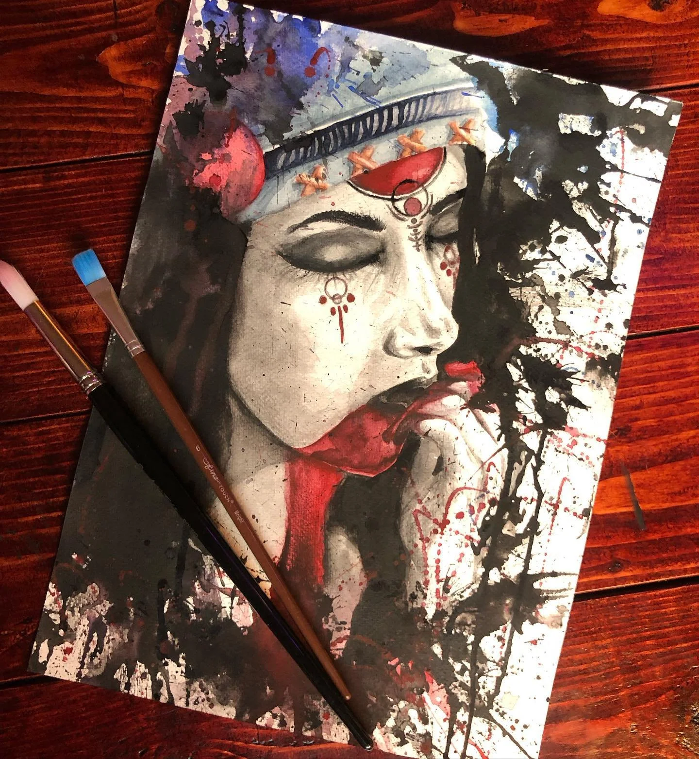 &ldquo;Almost Abandoned&rdquo; 11&rdquo;x15&rdquo; mixed media
.
.
.
Don&rsquo;t forget to feed the women of your life- we&rsquo;re fucking hungry. Hungry for inspiration- to know and love the wild warrior within ourselves. Creation comes from surren