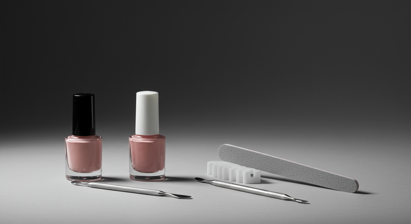 Gel polish products used for structured gel manicures and pedicures at FORME MXVIII