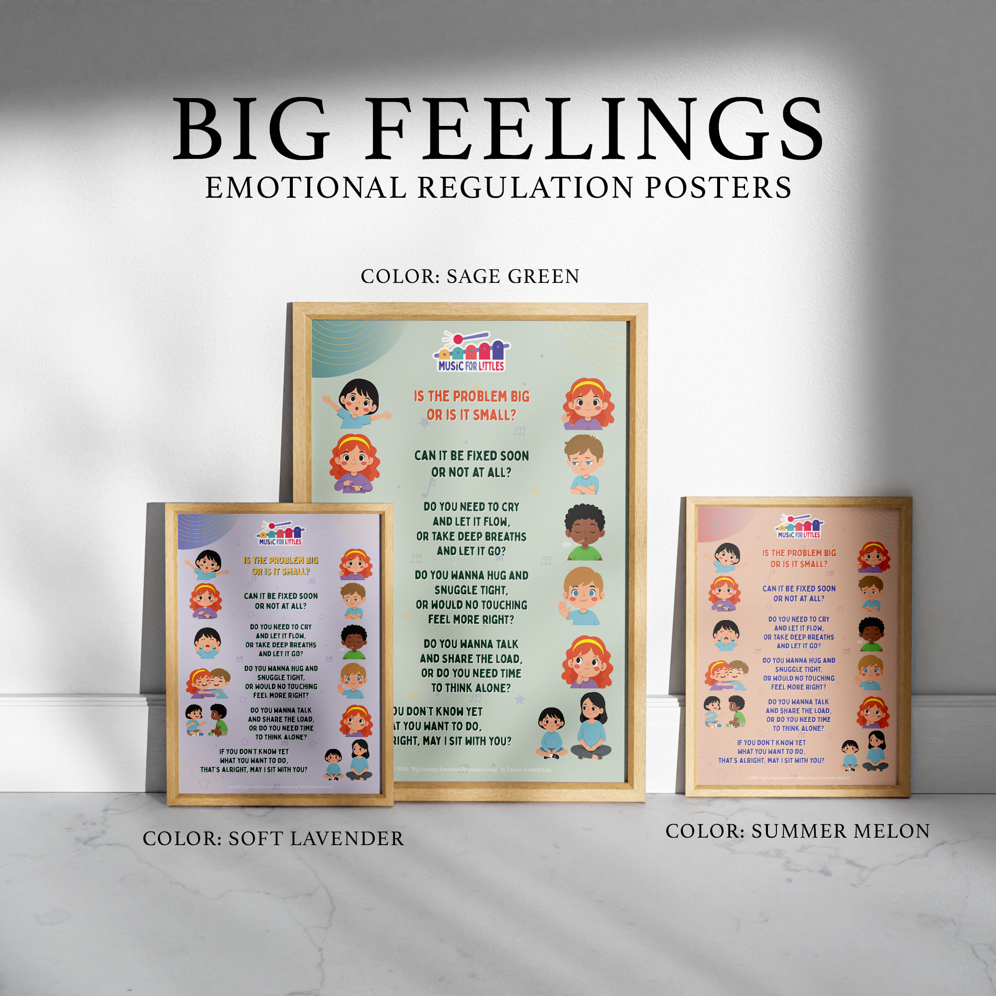 Poster: Big Feelings Emotional Regulation - ENGLISH