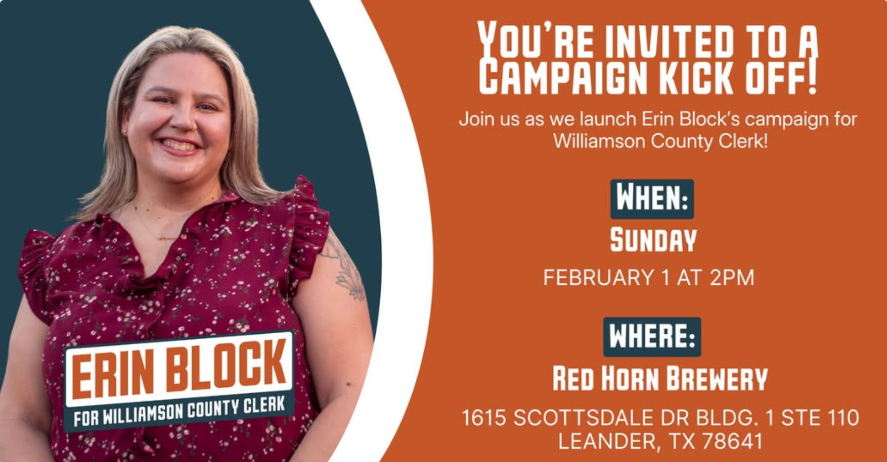 Erin Block for Williamson County Clerk Campaign Kick-Off