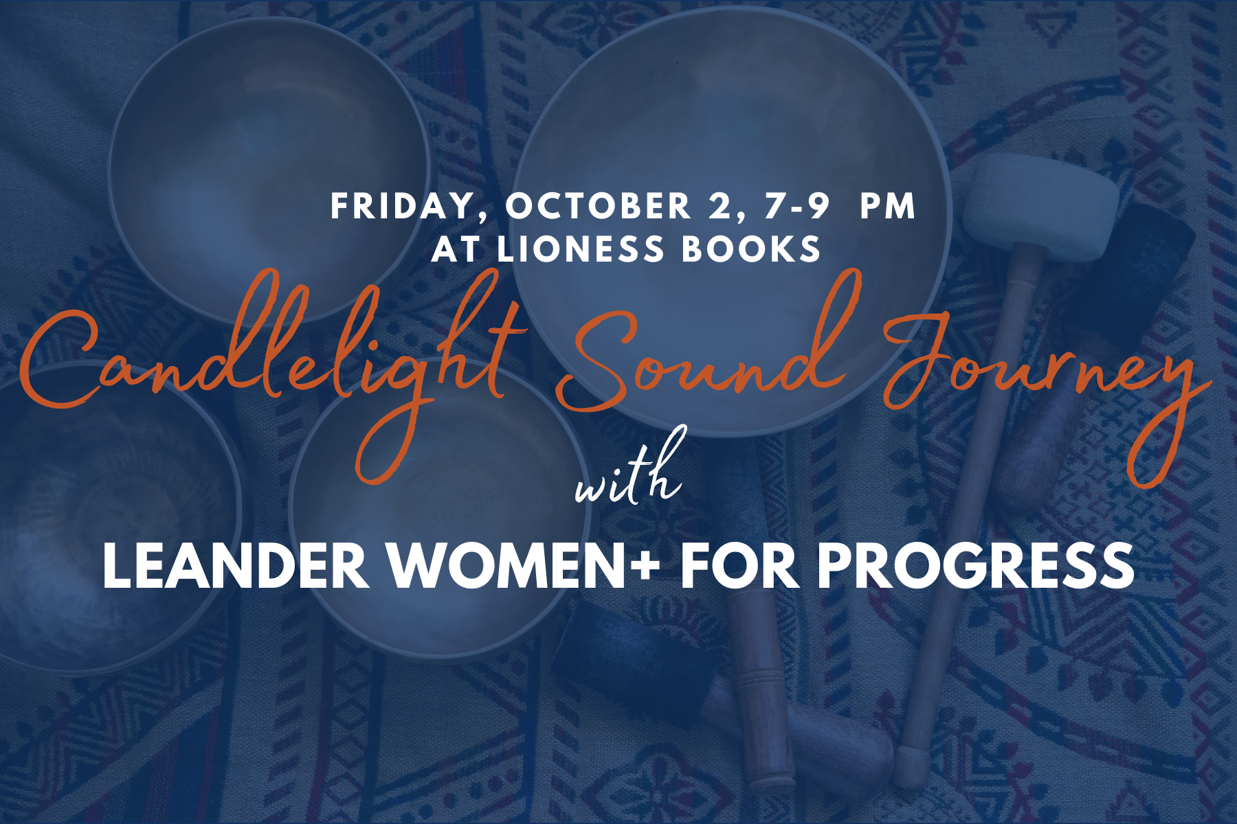 Candlelight Sound Journey at Lioness Books Fundraiser