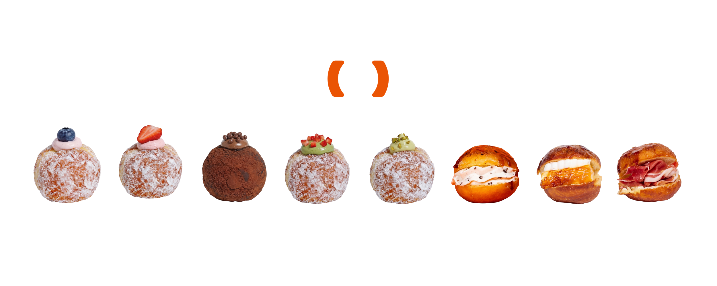 Assorted fresh donuts Sydney, Japanese nama donuts with different flavours and cream fillings