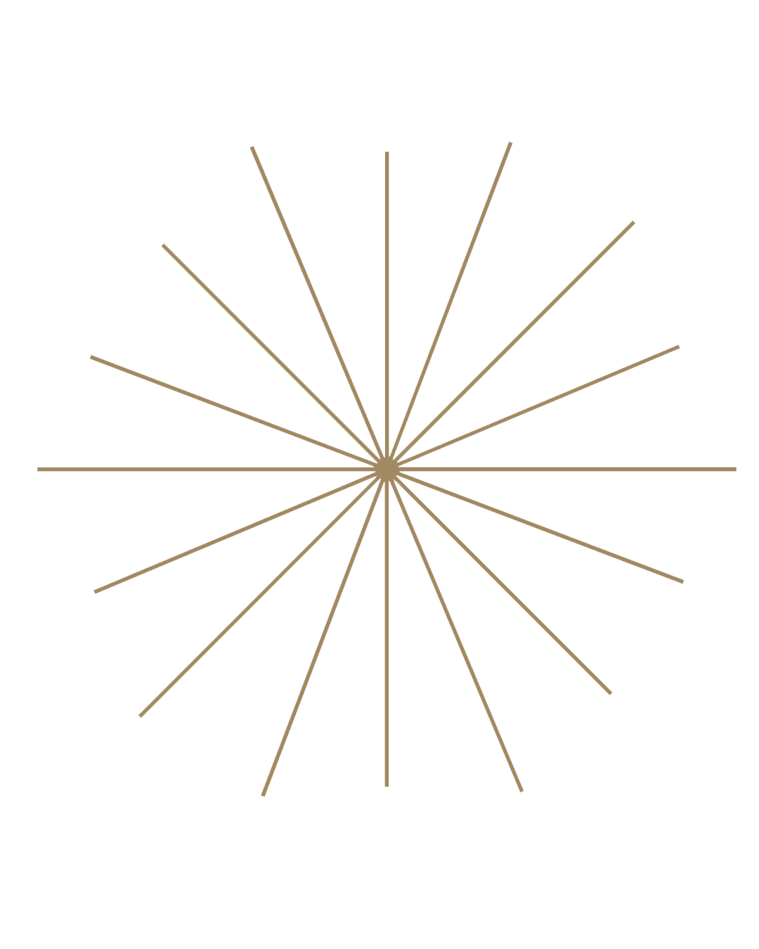 Geometric drawing of an outline square with sections divided by vertical, horizontal, and diagonal lines.