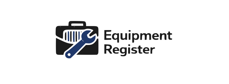 Icon of a toolbox with a wrench, alongside the words "Equipment Register."