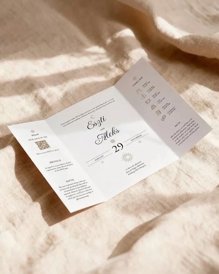 Getting married in 2026!!! 💒💍👰&zwj;♀️🤵
Making these invitations were an absolute love &amp; passion project. 
Maybe I&rsquo;ve found my nische? Designing wedding invites? Might be my true calling, who knows! ✨🥹

#graphicdesign #branddesign #wedd