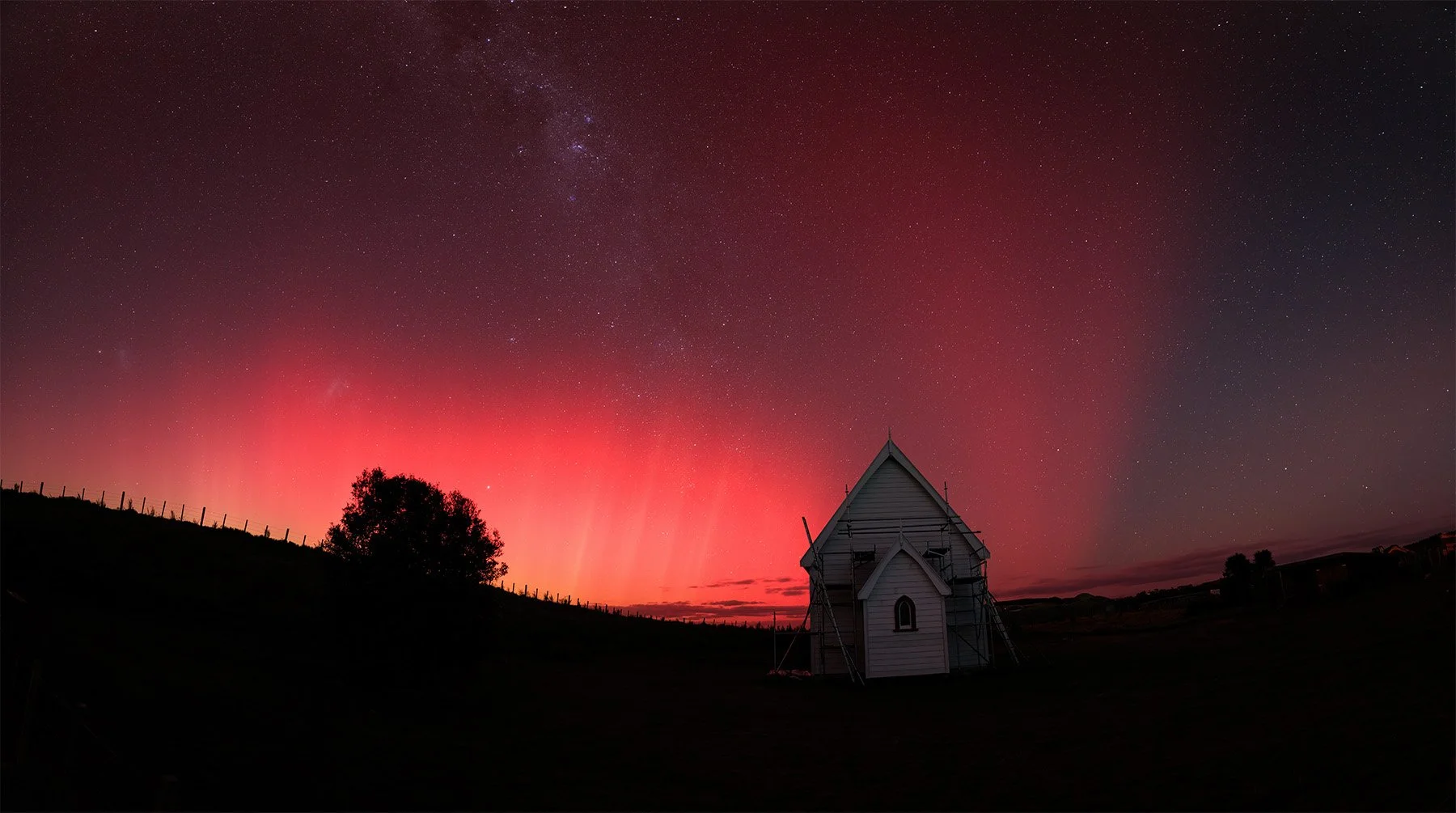 Crimson Over the Chapel