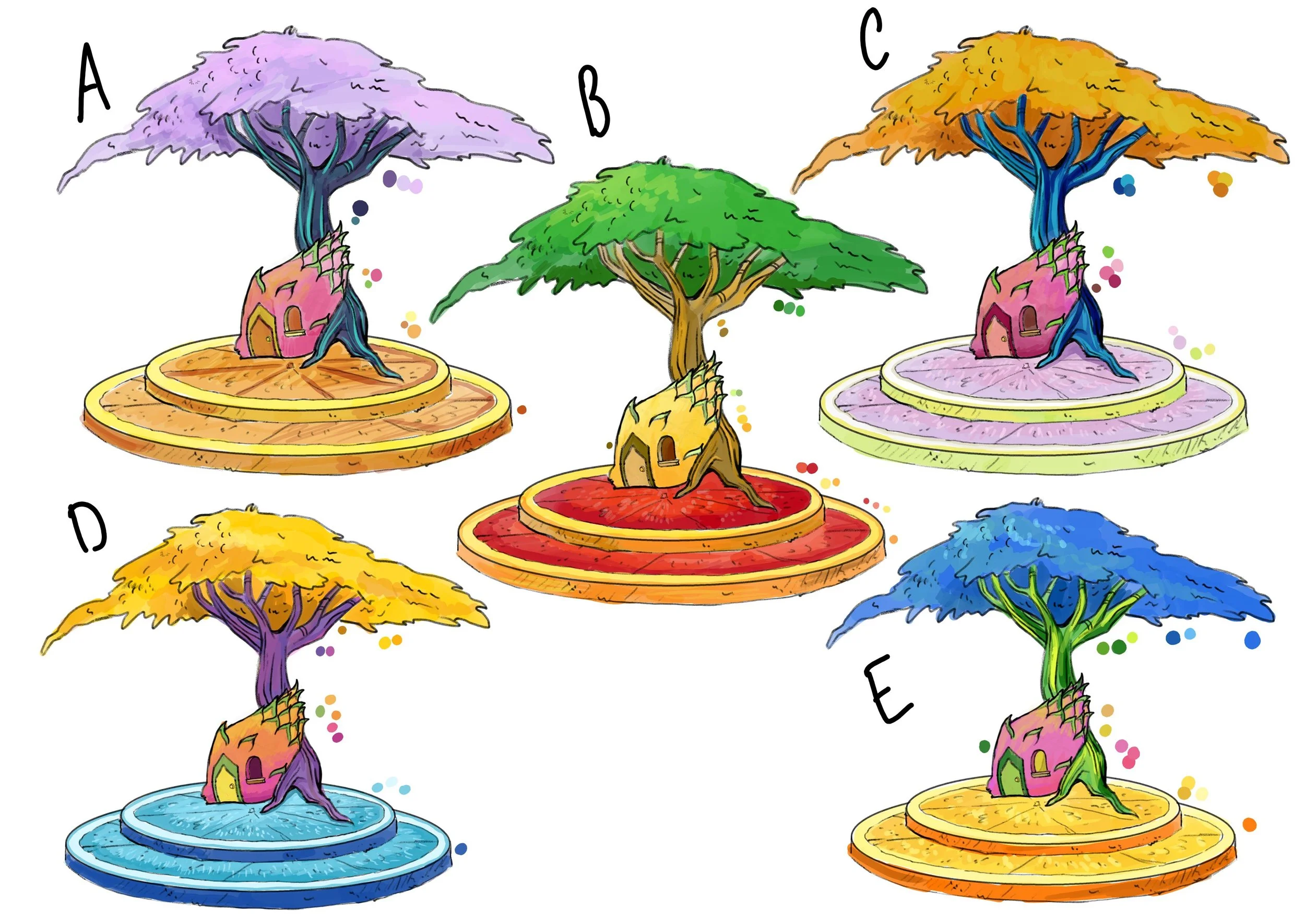 Dragonfruit House Color Iterations