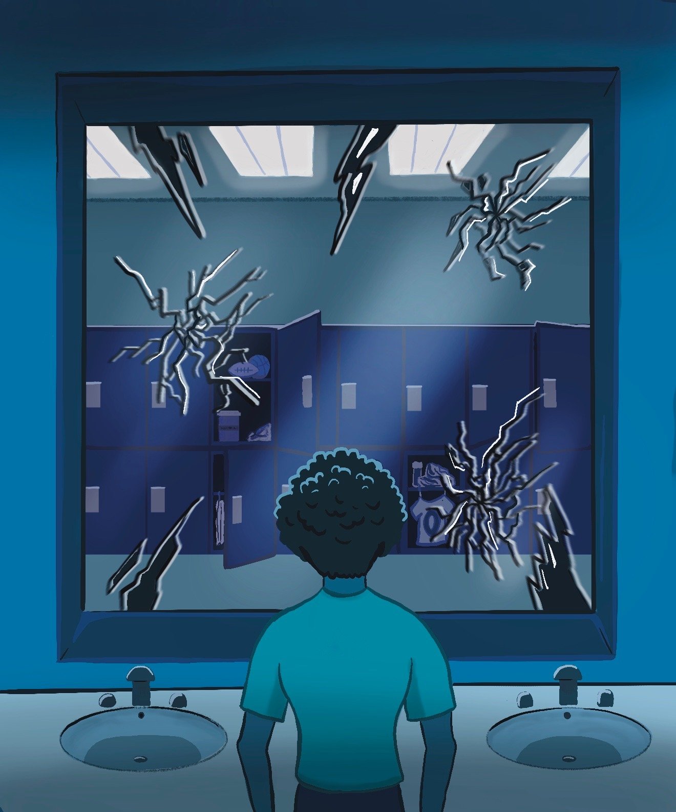 Male Mental Health, September 2024. 
This was a cover I designed for my school newspaper, where the lead story was about male mental health. 