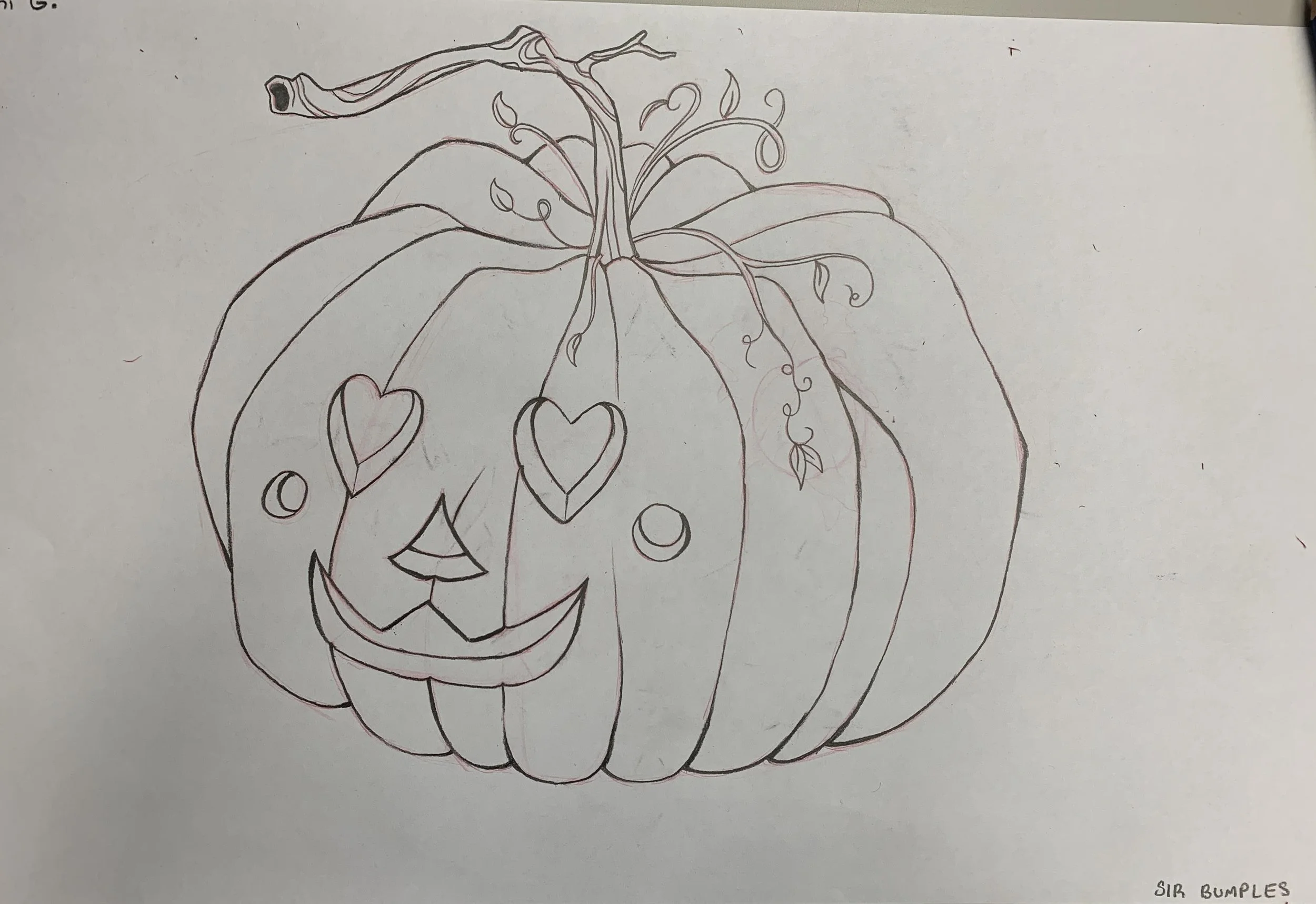 Pumpkin Study, October 2023
This piece is a study, involving contour lines and perspective. 