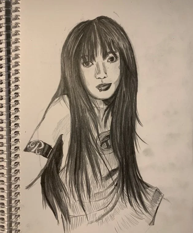 Red Velvet Joy Sketch, April 2023
This was a sketch featuring Joy of Red Velvet. I did this while I was bored in class!