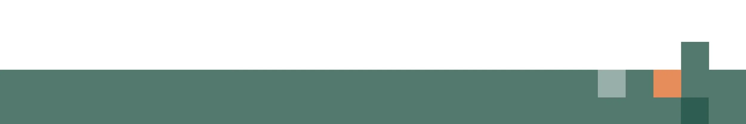 Abstract geometric design with horizontal and vertical rectangular color blocks in shades of green, orange, and gray.