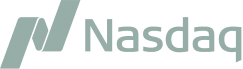 Nasdaq logo with stylized green and gray text.