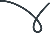 A broken black shoelace with a loose knot