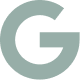 A large, dark gray capital letter 'G' with a shadow effect on a light background.