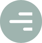 A gray circle icon with three horizontal white lines representing text or a list.