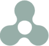 Silhouette of a person with three connected circles, representing a network or connection.