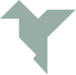 Abstract gray shape on a black background.