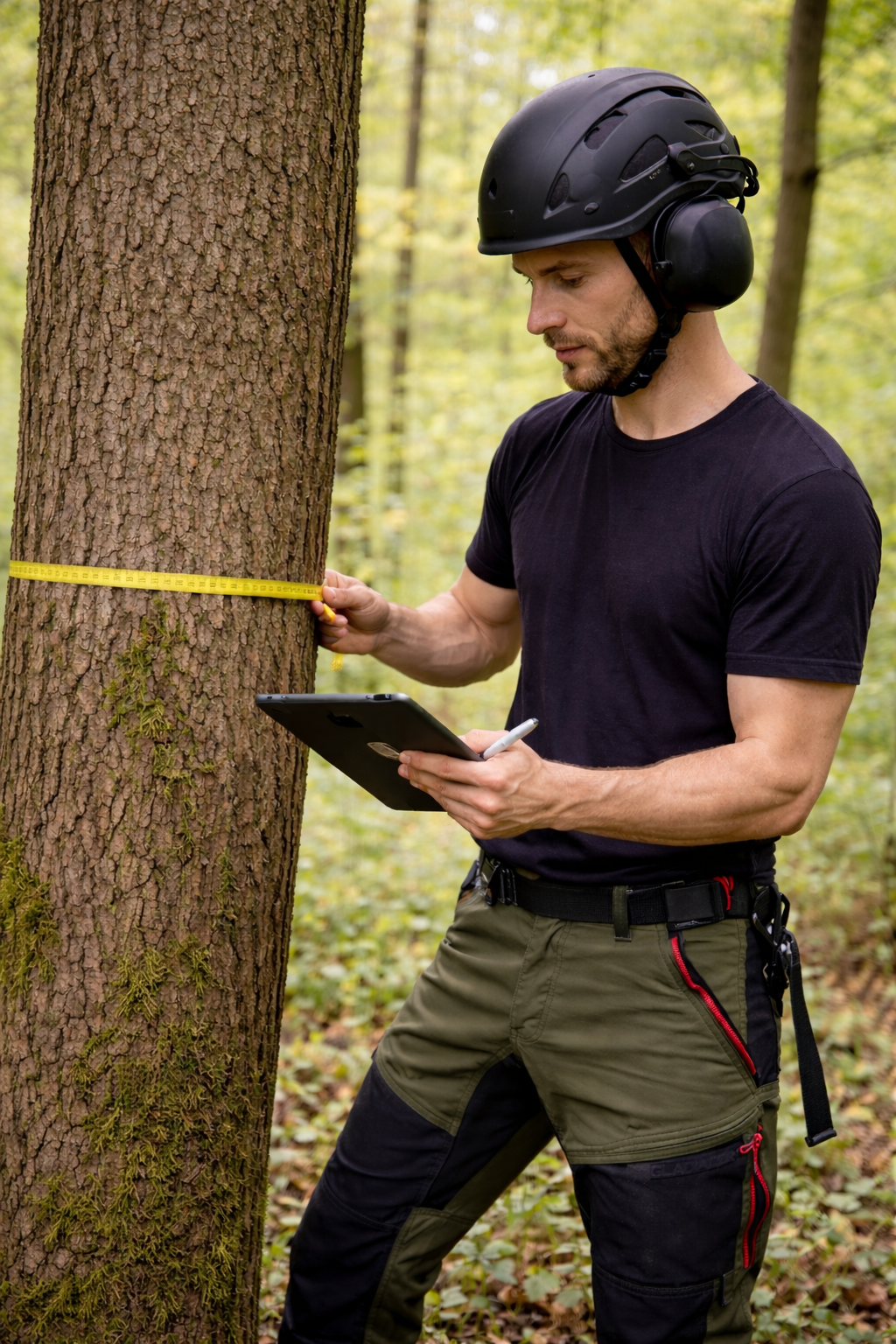 A full tree survey being performed on site