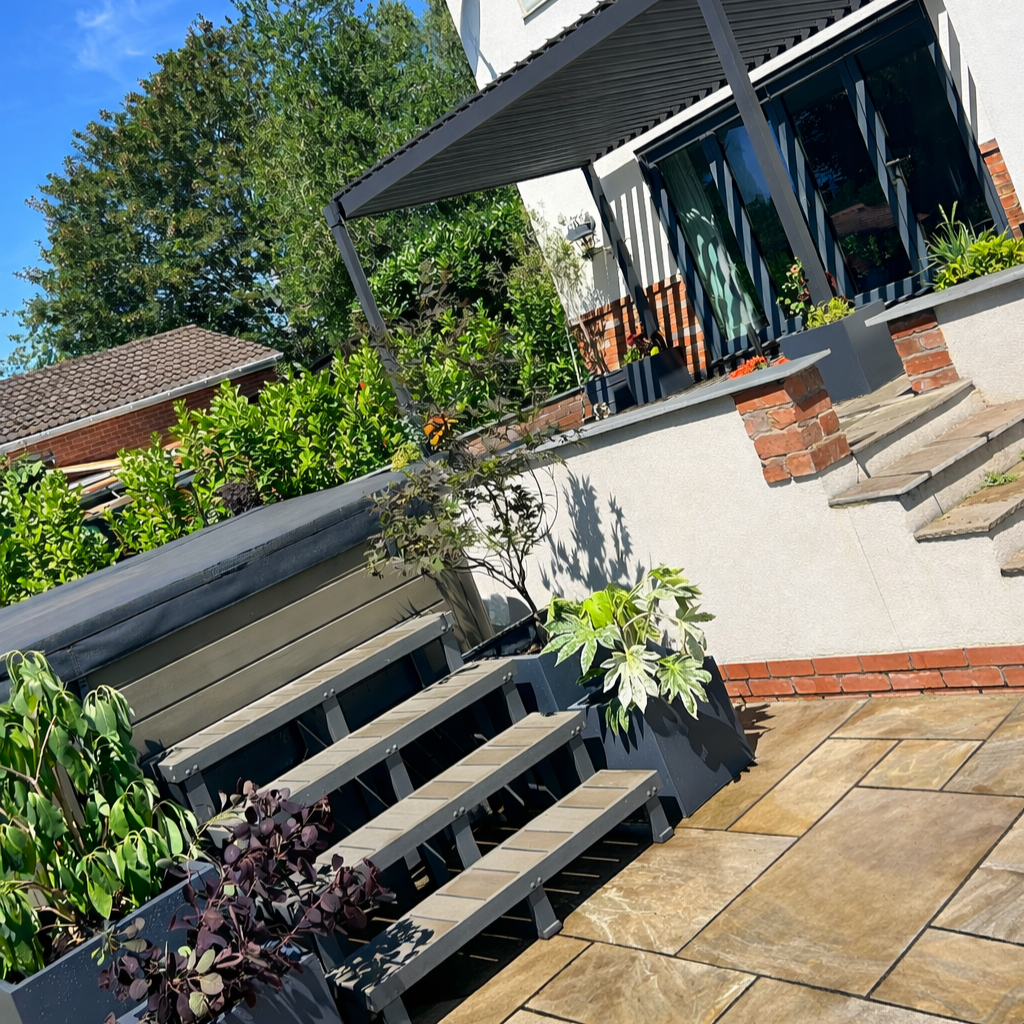 New patio and aluminium pergola installed