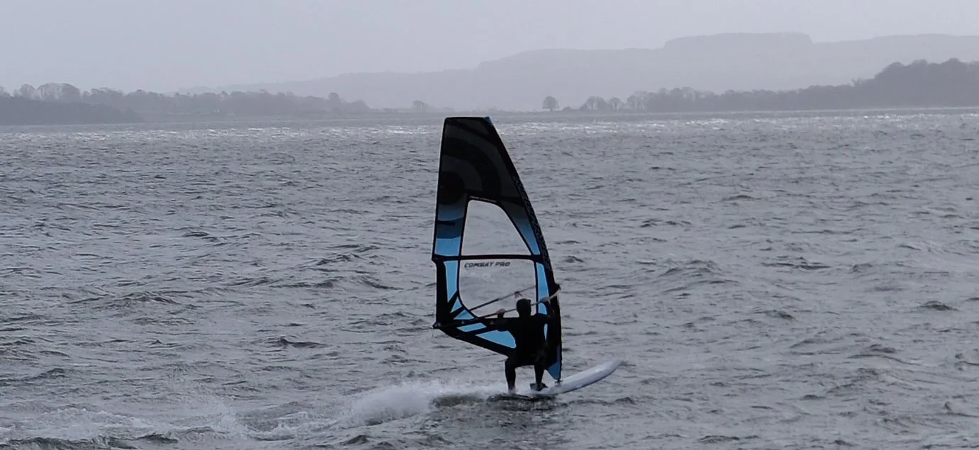 A hardy Windsurfer (Image:  Damien Wilkinson)