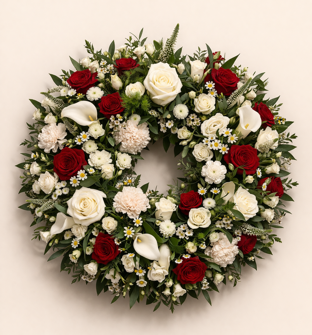 Mixed Wreath- Reds & Whites