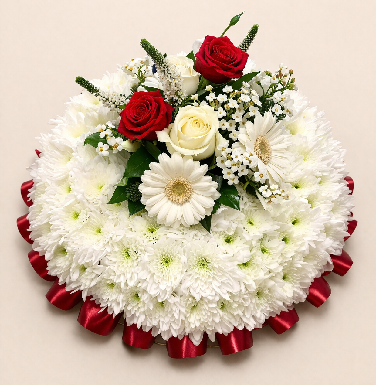 Based Posy Pad- Reds & Whites