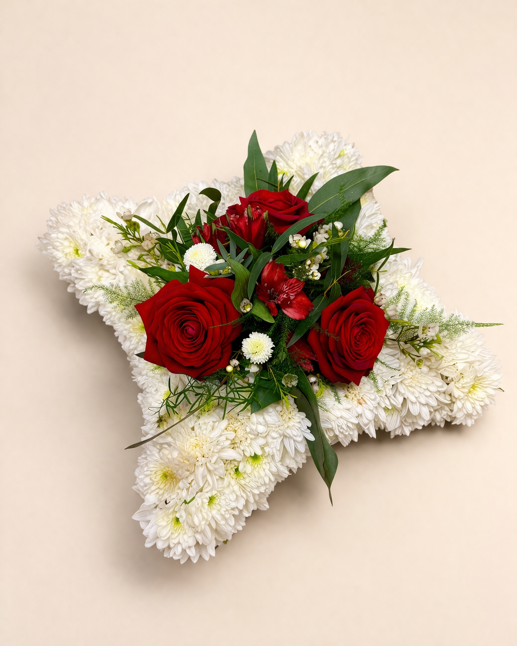 Traditional Cushion- Red & White