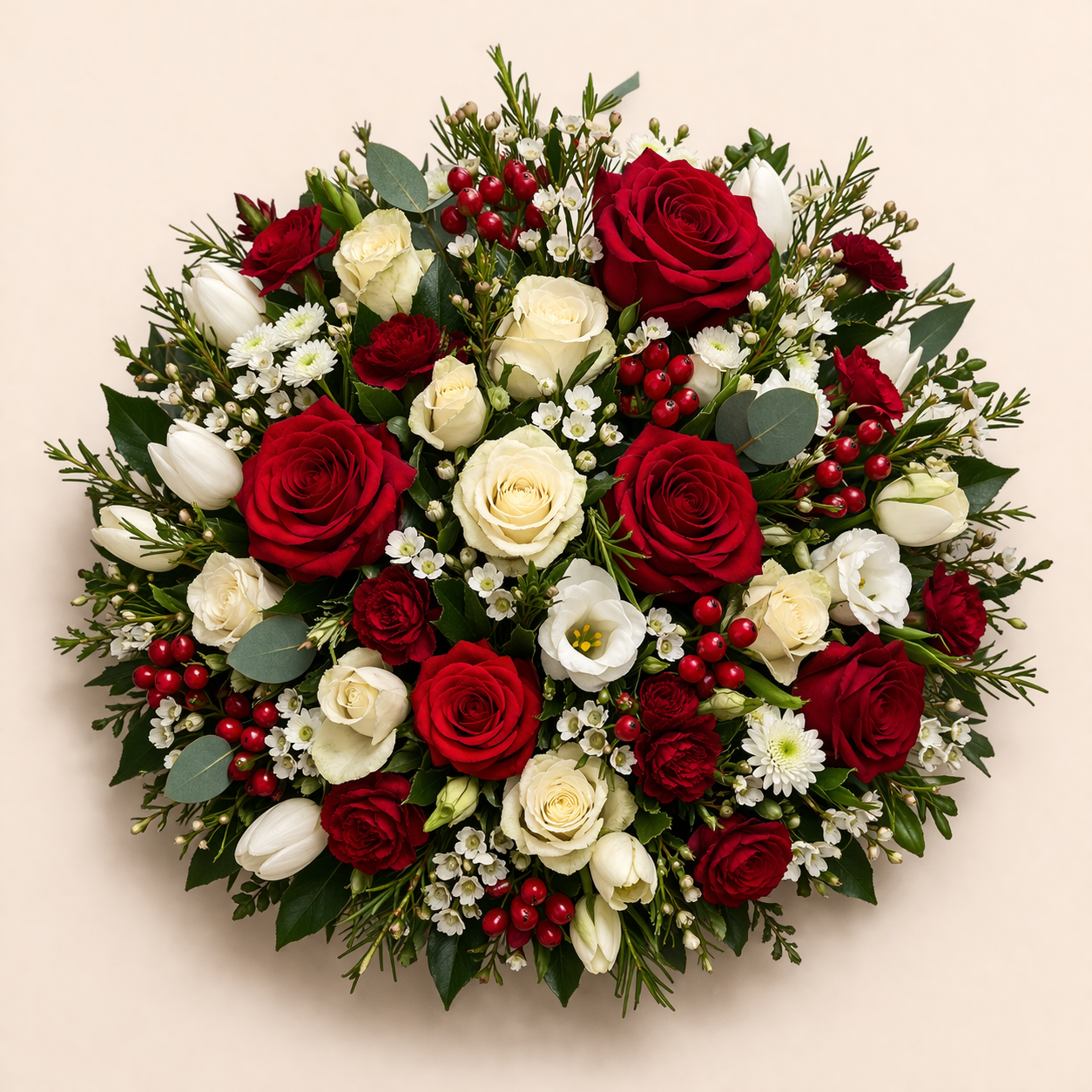 Mixed Posy Pad- Reds & Whites