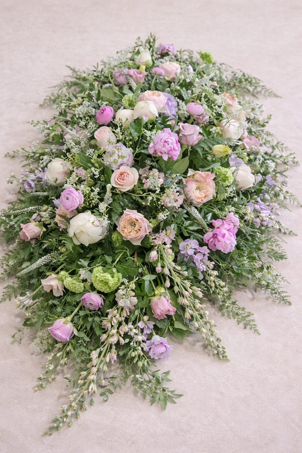 Modern Casket Spray - Soft Pastels