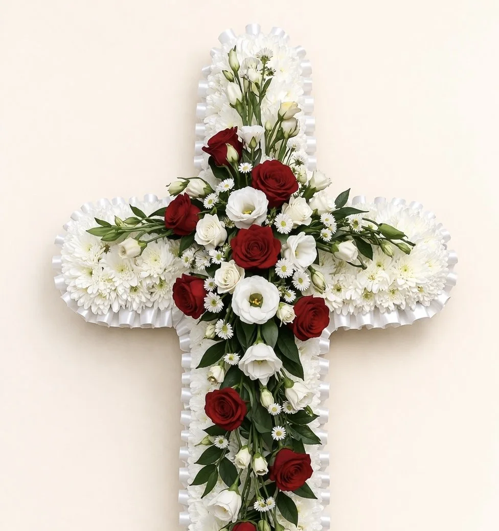 Based Cross Tribute- Red & White