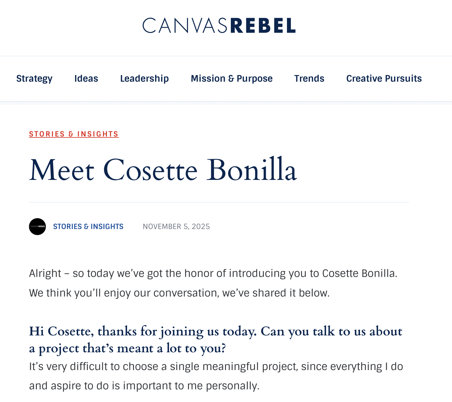 CANVASREBEL ARTICLE