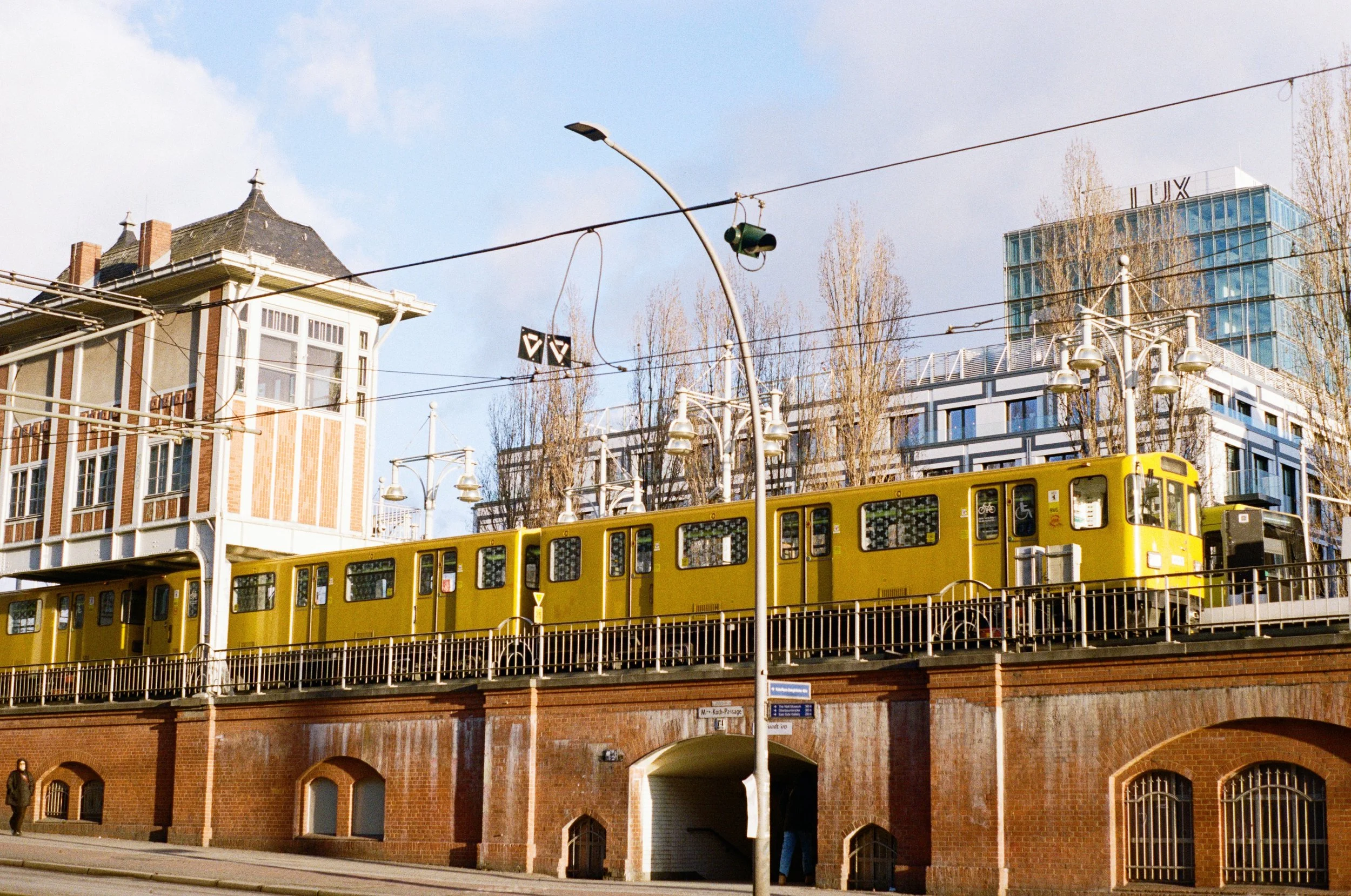 U-Bahn train near East Side Gallery, Berlin