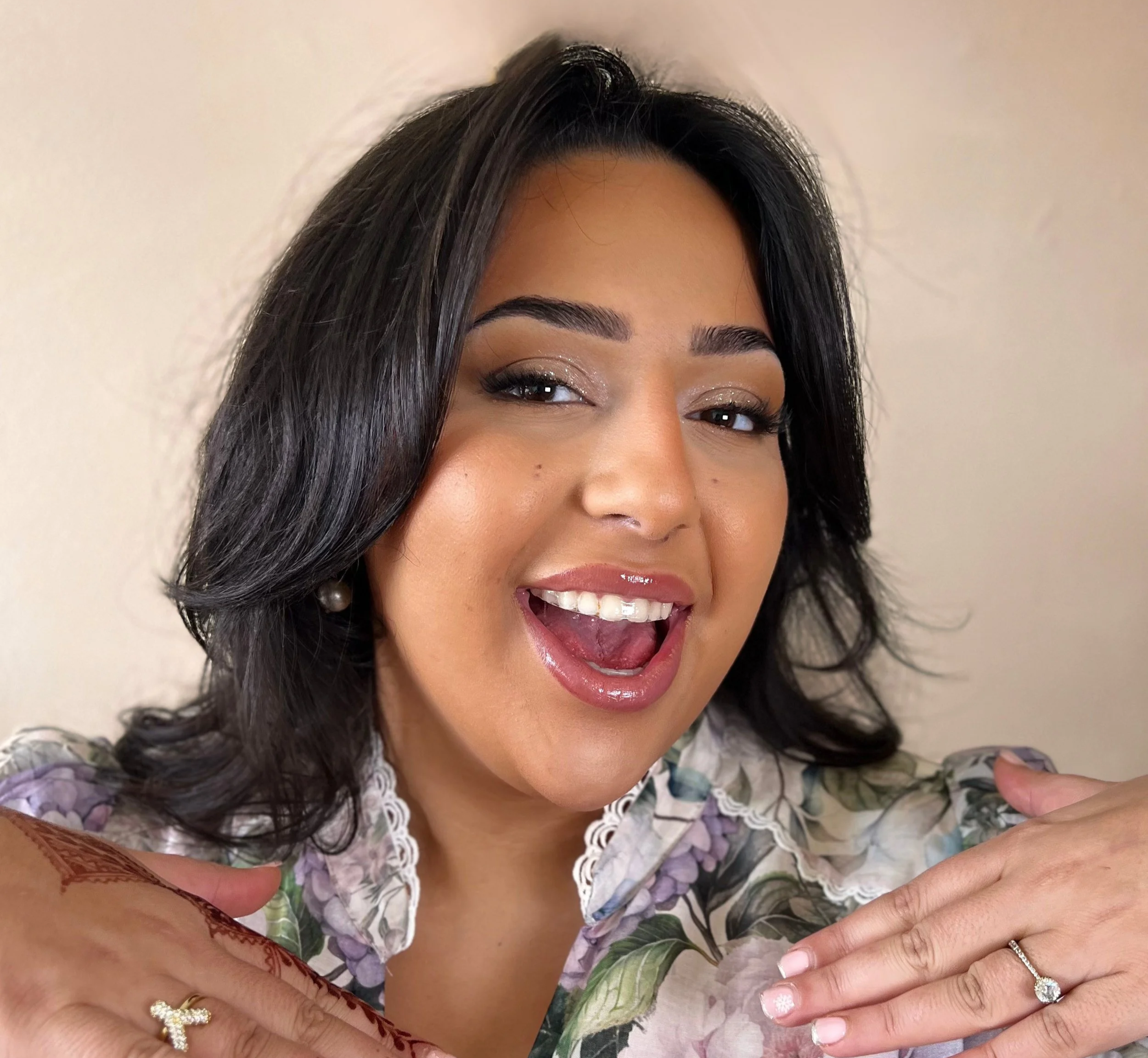 Glowing natural makeup look for special occasion by bridal makeup artist Eva Imeliana.